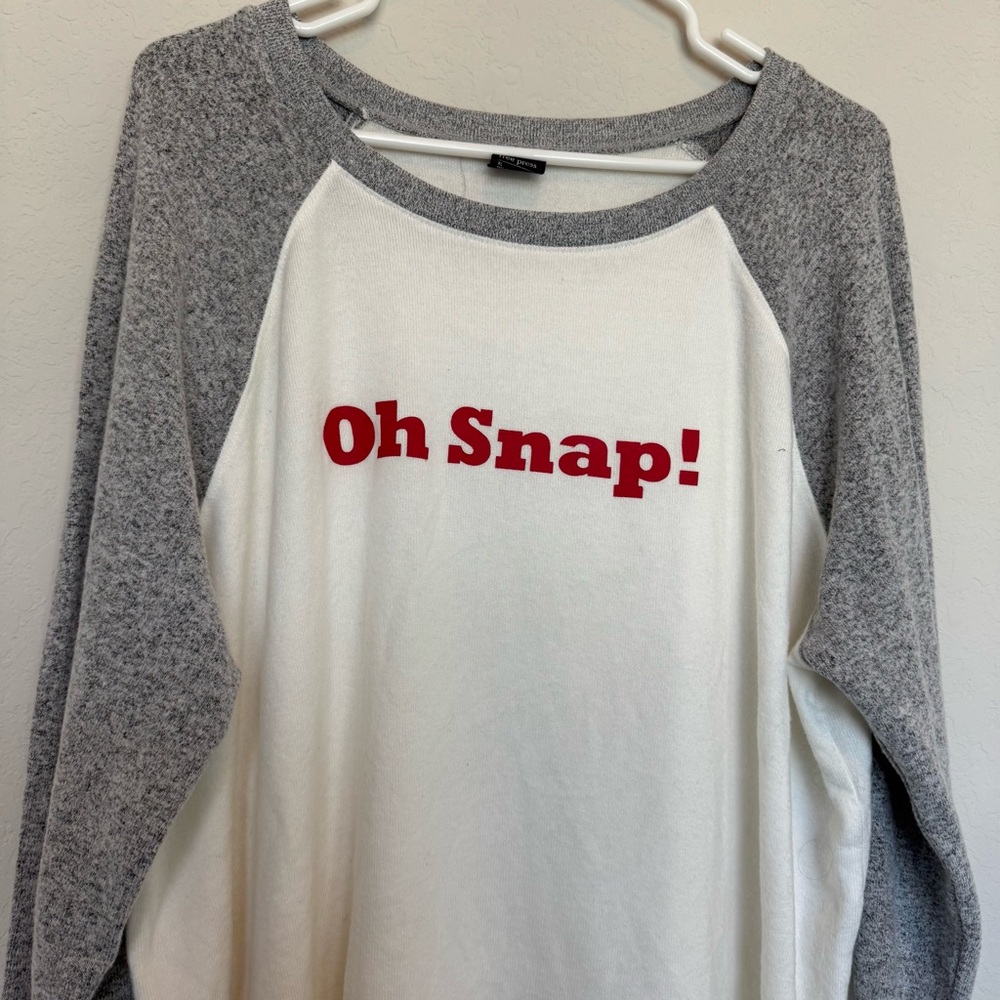 Free Press Graphic Oh Snap! Long Sleeve Tee NWT - Picture 3 of 7